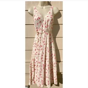 Christy Dawn Sleeveless Floral Wrap Dress